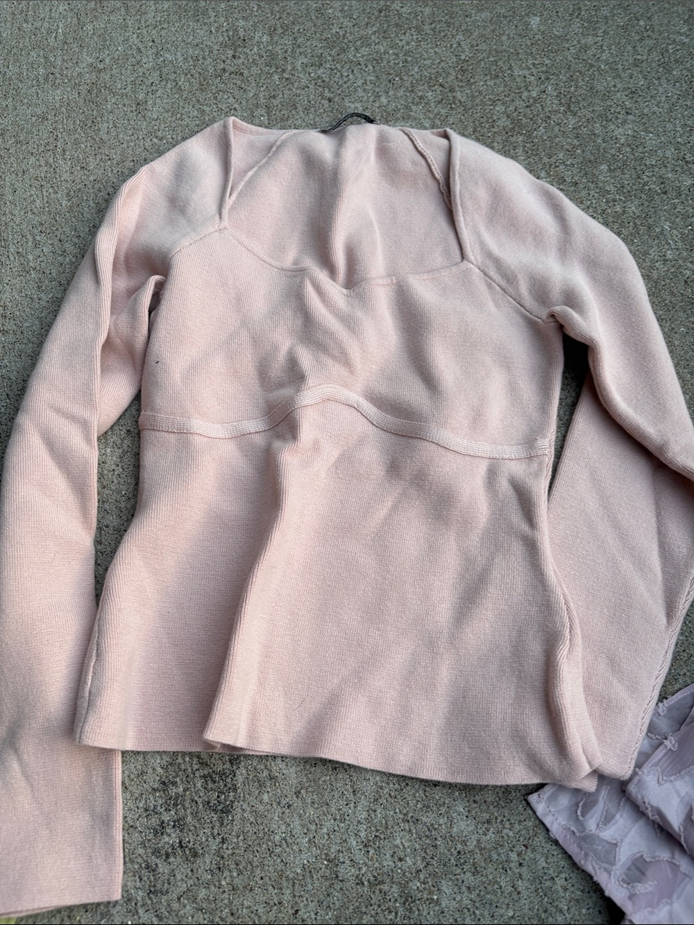 Abercrombie & Fitch Light Blush Pink Long Sleeve Top